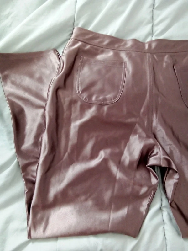 Calça legging stretch, bronze brilhante. – photo 4
